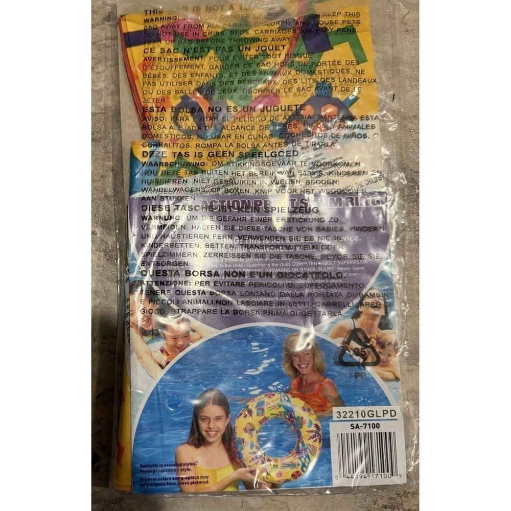 Aqua Leisure Action Print Bright Colors Summer Pool Party Toys 90's Vibes 2010 - Picture 3 of 3